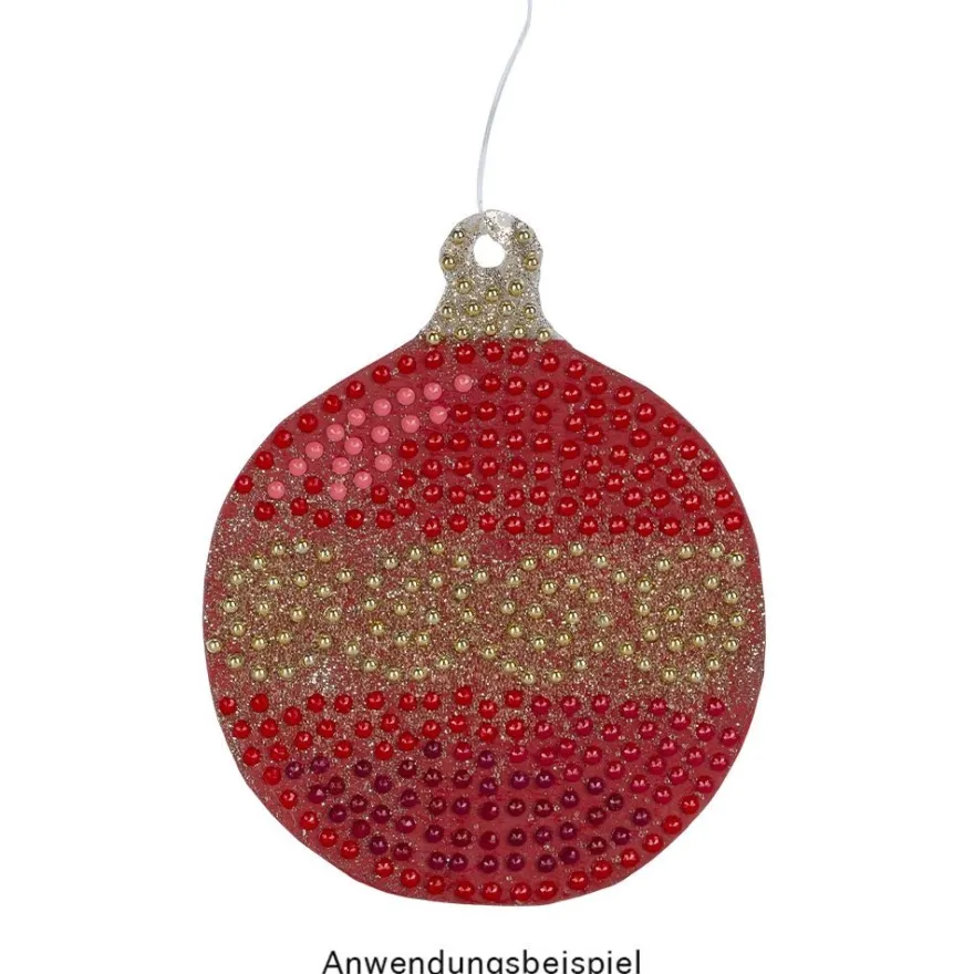 Diamond-Painting-Lineal, Weihnachtskugel, Motivgröße: 9,2cm x 11,3cm