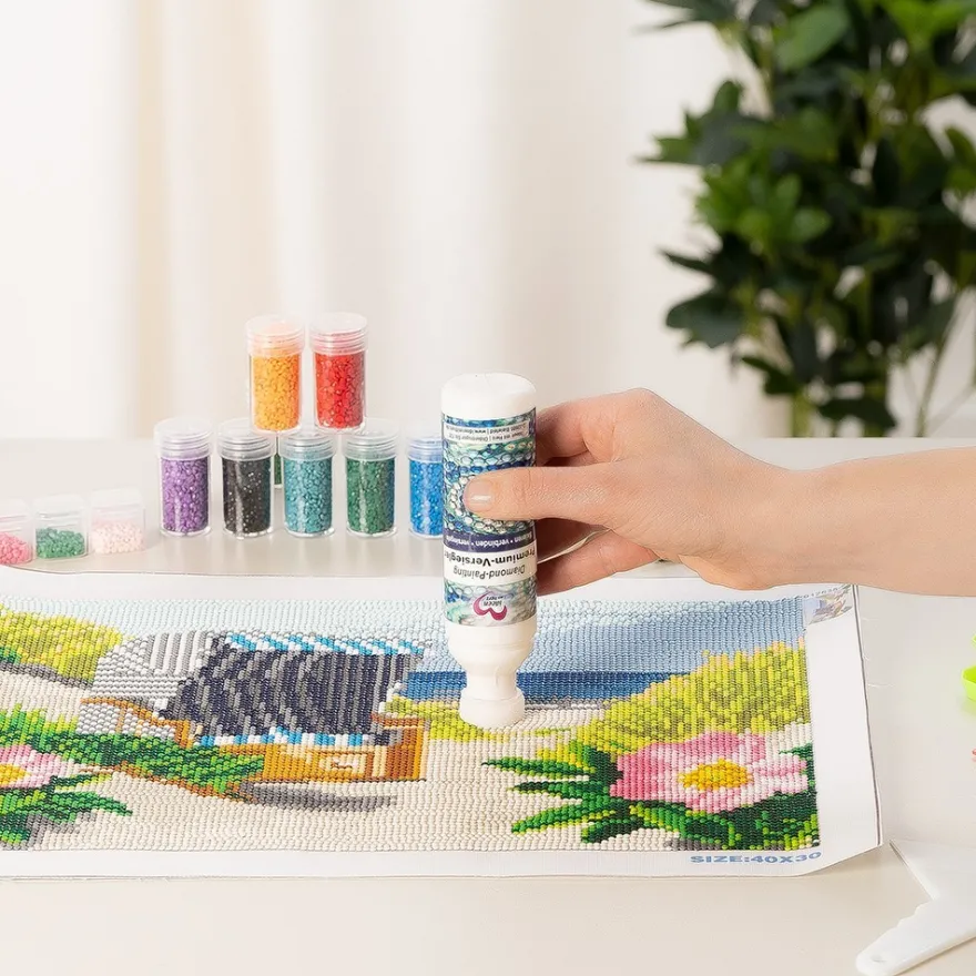 Diamond-Painting Premium-Versiegler, fixieren, verbinden,versiegeln, je 100ml, 2 Stück