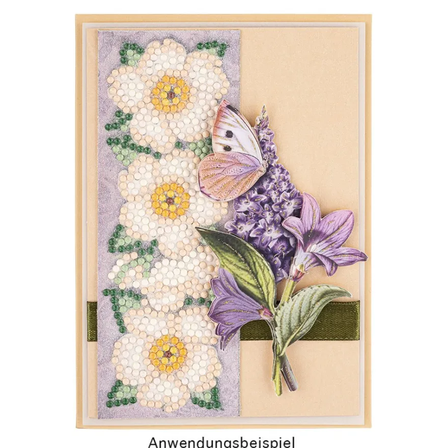 Diamond-Painting-Stanzbogen, Bordüren, 370g/m², DIN A4, 5 Bogen