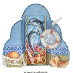 Diamond-Painting-Stanzbogen, Bordüren, 370g/m², DIN A4, 5 Bogen