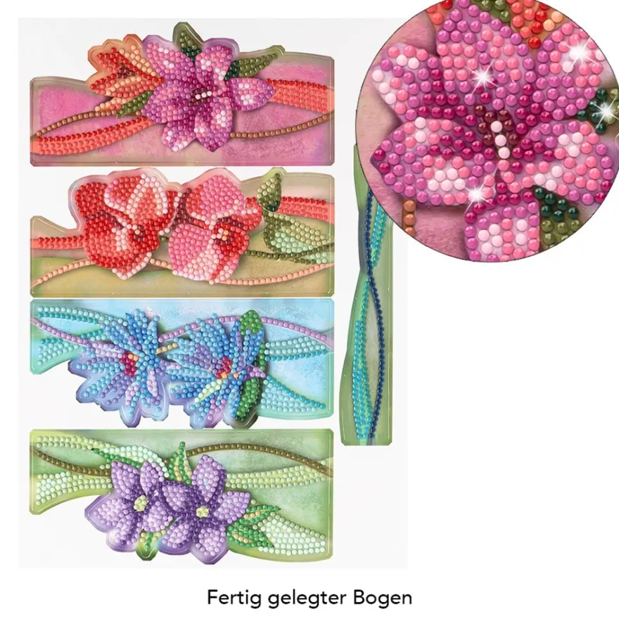 Diamond-Painting-Stanzbogen, Bordüren, 370g/m², DIN A4, 5 Bogen