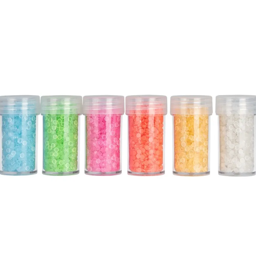 Diamond-Painting-Steine, fluoreszierend, versch. Farben, je 8g, 6 Dosen