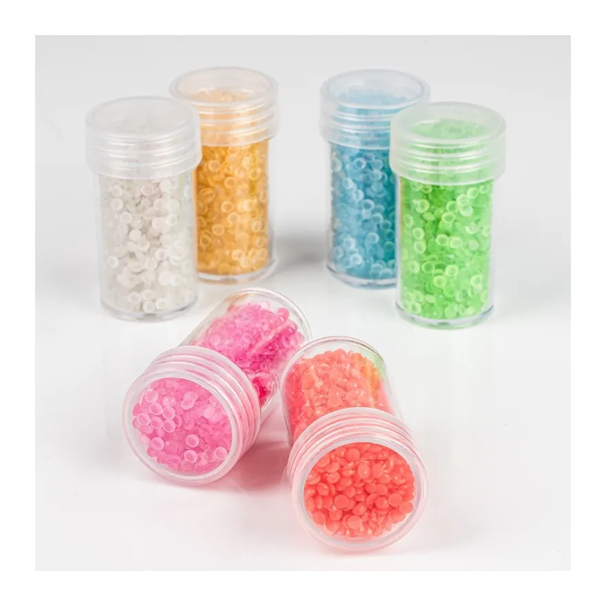 Diamond-Painting-Steine, fluoreszierend, versch. Farben, je 8g, 6 Dosen