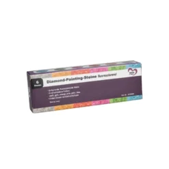 Diamond-Painting-Steine, fluoreszierend, versch. Farben, je 8g, 6 Dosen