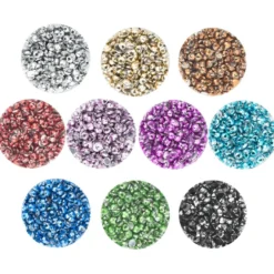 Diamond-Painting-Steine, metallic, versch. Farben, je 8g, 10 Dosen