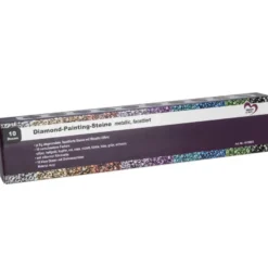 Diamond-Painting-Steine, metallic, versch. Farben, je 8g, 10 Dosen