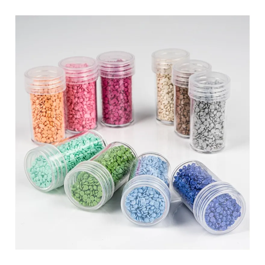 Diamond-Painting-Steine, Sortierung 2, versch. Farben, je 8g, 10 Dosen