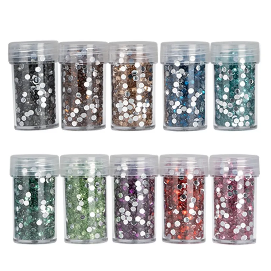 Diamond-Painting-Steine, Strass, Sortierung 2, versch. Farben, je 8g, 10 Dosen
