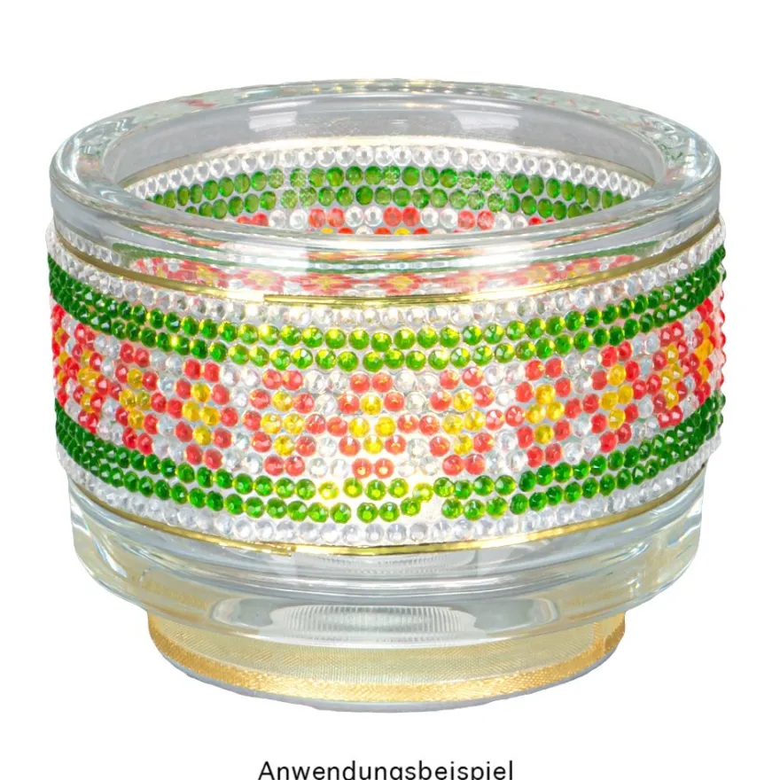 Diamond-Painting-Steine, transparent, versch. Farben, je 8g, 10 Dosen