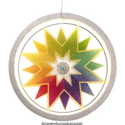 Diamond-Painting-Sterne zum Aufhängen, 3 Stück in 2 versch. Größen
