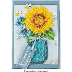 Diamond-Painting-Sticker, Blüten & Schmetterlinge, DIN A4, 4 Bogen