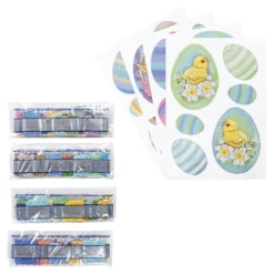 Diamond-Painting-Sticker, Bunte Ostereier, DIN A4, 4 Bogen
