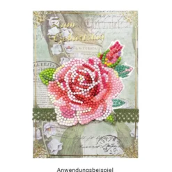 Diamond-Painting-Sticker, Elegante Blüten, DIN A4, 4 Bogen