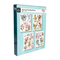Diamond-Painting-Sticker, Elfen, DIN A4, 4 Bogen