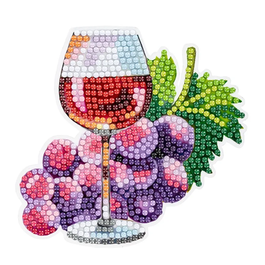 Diamond-Painting-Sticker, Essen & Trinken, DIN A4, 4 Bogen