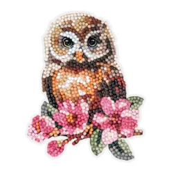 Diamond-Painting-Sticker, Eulen, DIN A4, 4 Bogen