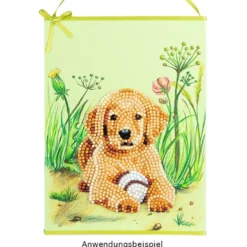Diamond-Painting-Sticker, Hunde, DIN A4, 4 Bogen