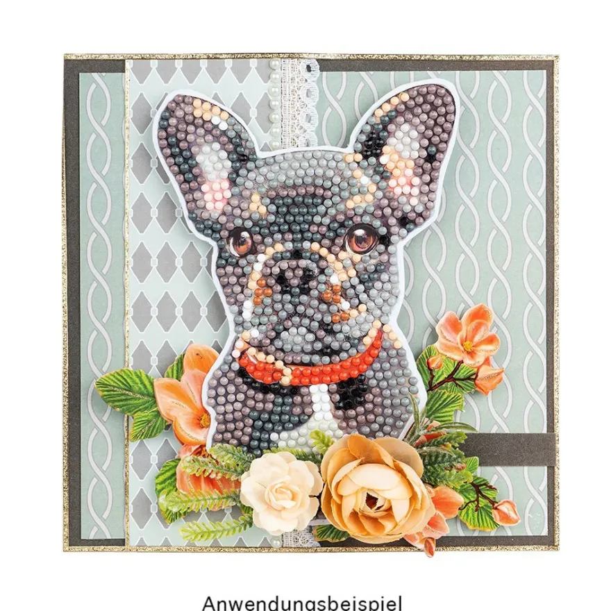 Diamond-Painting-Sticker, Hunde, DIN A4, 4 Bogen