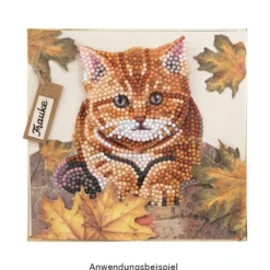Diamond-Painting-Sticker, Katzen, DIN A4, 4 Bogen