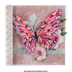 Diamond-Painting-Sticker, Schmetterlinge, DIN A4, 4 Bogen