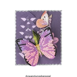 Diamond-Painting-Sticker, Schmetterlinge, DIN A4, 4 Bogen