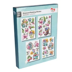 Diamond-Painting-Sticker, Sommerzeit, DIN A4, 4 Bogen