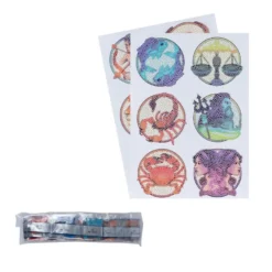 Diamond-Painting-Sticker, Sternzeichen, DIN A4, 2 Bogen