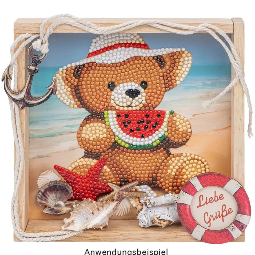 Diamond-Painting-Sticker, Teddys rund ums Jahr, DIN A4, 4 Bogen