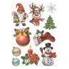 Diamond-Painting-Sticker, Winter/Weihnachten, DIN A4, 4 Bogen