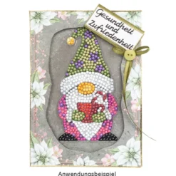 Diamond-Painting-Sticker, Winter-Wichtel, DIN A4, 4 Bogen