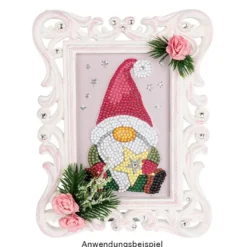 Diamond-Painting-Sticker, Winter-Wichtel, DIN A4, 4 Bogen