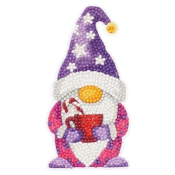 Diamond-Painting-Sticker, Winter-Wichtel, DIN A4, 4 Bogen