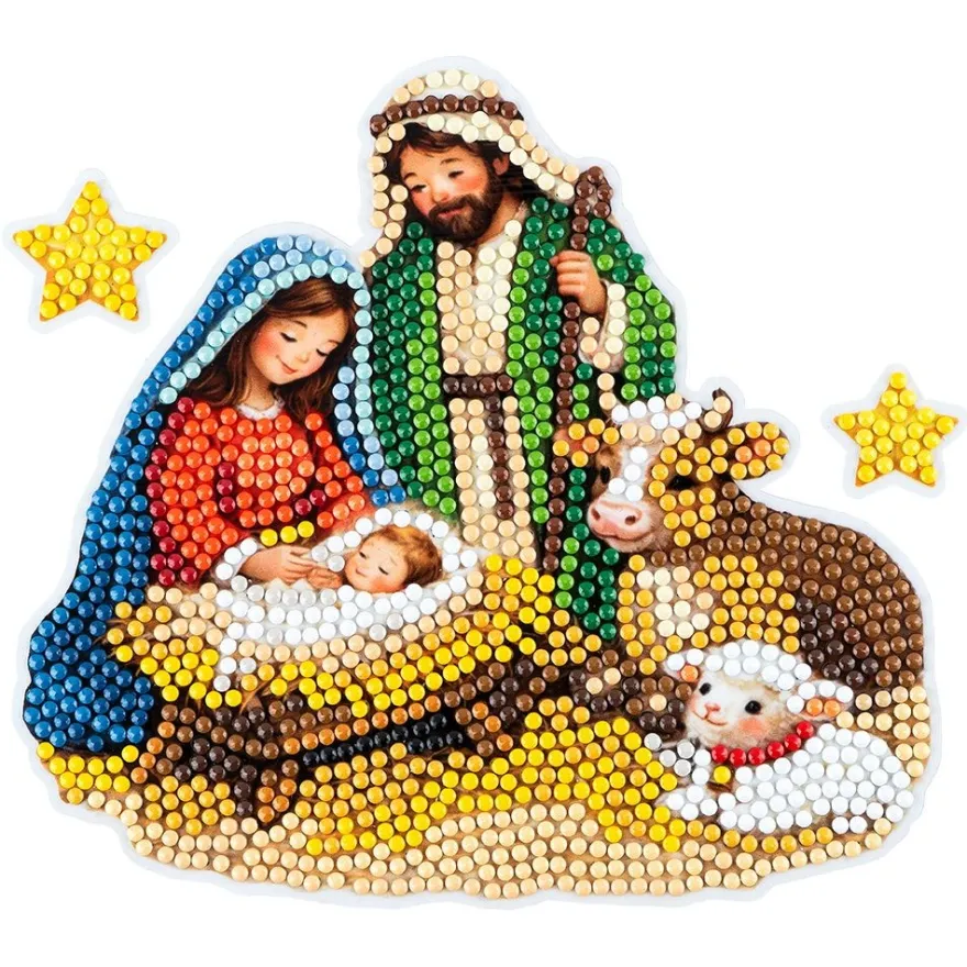 Diamond-Painting-Sticker, Winter/Weihnachten 3, DIN A4, 4 Bogen