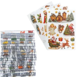 Diamond-Painting-Sticker, Winter/Weihnachten 3, DIN A4, 4 Bogen