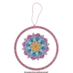 Diamond-Painting-Untersetzer, Mandala 3, inkl. Werkzeug & Zubehör, 12 Stück