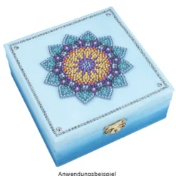 Diamond-Painting-Untersetzer, Mandala 3, inkl. Werkzeug & Zubehör, 12 Stück