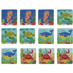 Diamond-Painting-Untersetzer, Maritim 1, inkl. Werkzeug & Zubehör, 12 Stück