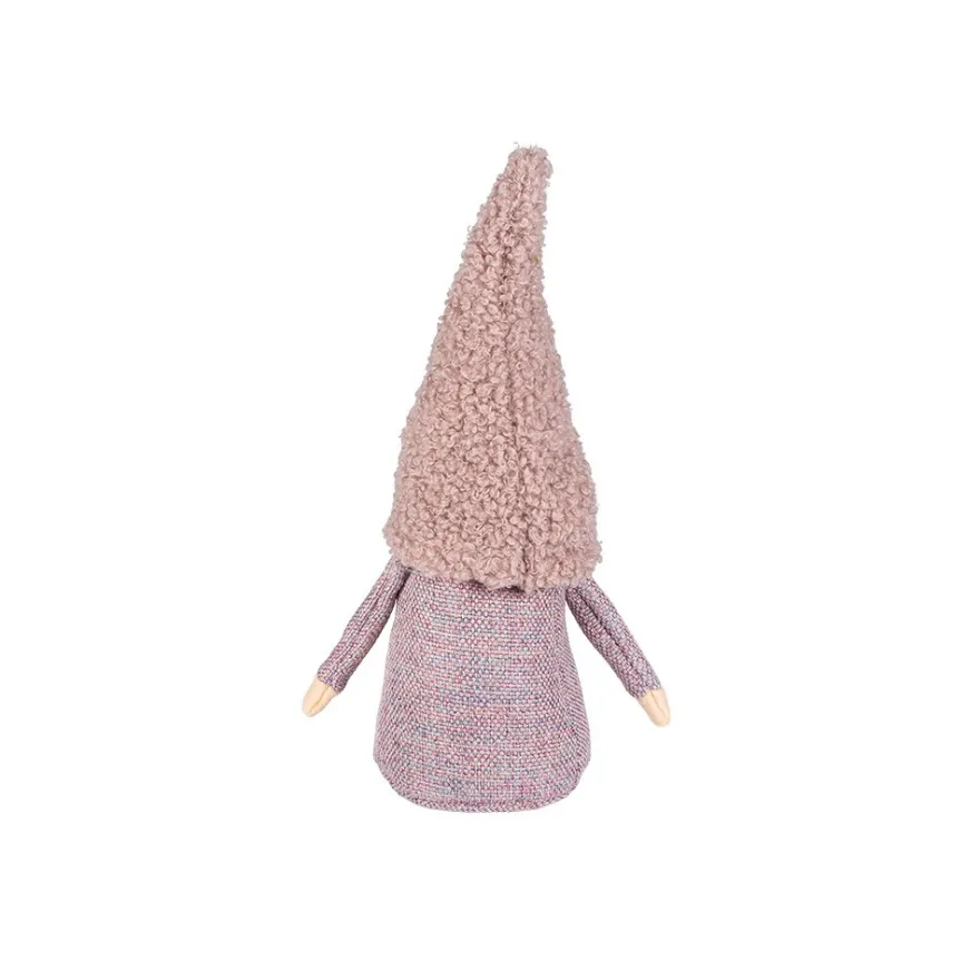 DIY-Wichtel, Alva, 15cm hoch, 8-teilig, fliederfarbener Körper und altrosa Mütze