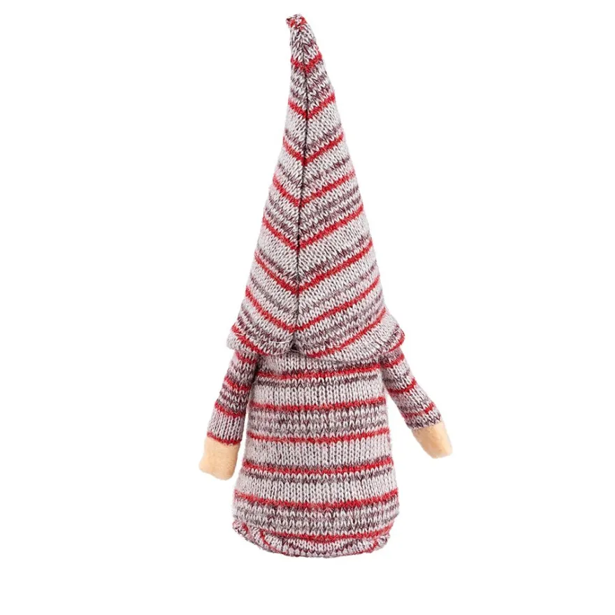 DIY-Wichtel, Bente, 20cm hoch, 8-teilig, rot-grau gestreift