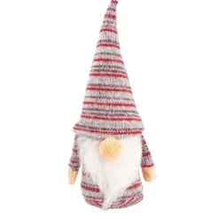 DIY-Wichtel, Bente, 25cm hoch, 8-teilig, rot-grau gestreift