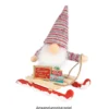 DIY-Wichtel, Bente, 15cm hoch, 8-teilig, rot-grau gestreift