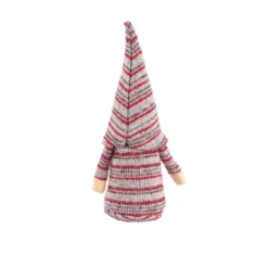 DIY-Wichtel, Bente, 15cm hoch, 8-teilig, rot-grau gestreift