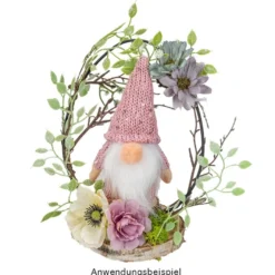 DIY-Wichtel, Smilla, 15cm hoch, 8-teilig, rosa mit Pailletten