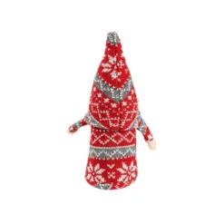 DIY-Wichtel, Svea, 15cm hoch, 8-teilig, rot gemustert