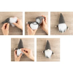 DIY-Wichtel, Tomte, 15cm hoch, 8-teilig, grüner Körper und Mütze