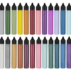 3-D Kerzenfarben in Tuben, Sortierung 2, 24 verschiedene Farben, je 30ml, 24 Stück