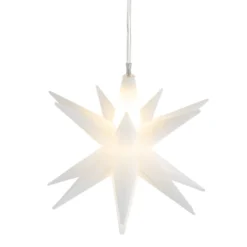 3-D LED-Sterne-Trio, weiß, je Ø 10cm, 16 Strahlen, warmweiß, inkl. Timer