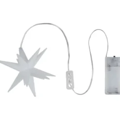 3-D LED-Sterne, weiß, Ø 10cm, 16 Strahlen, warmweiß, inkl. Timer, 3 Stück