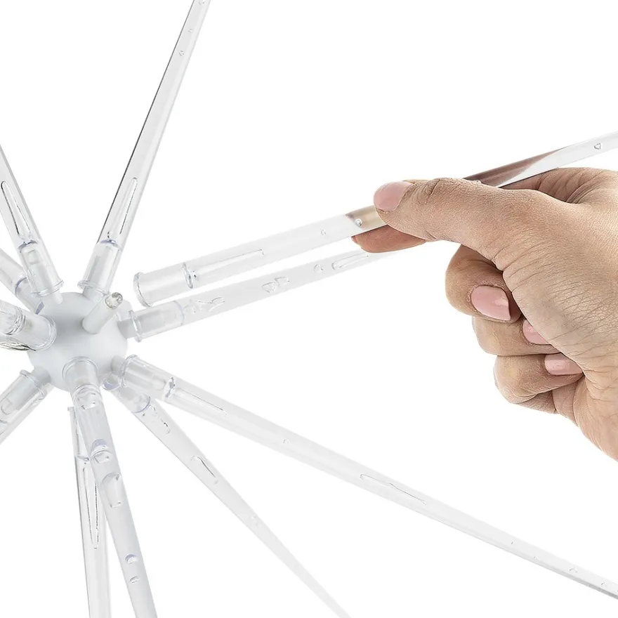 3-D LED-Stern zum Zusammenstecken, Ø50cm, 14 Strahlen mit je 1 LED, inkl.Timer