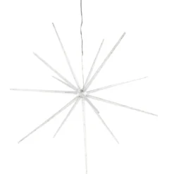 3-D LED-Stern zum Zusammenstecken, Ø50cm, 14 Strahlen mit je 5 LEDs, warmweiß, inkl. Timer